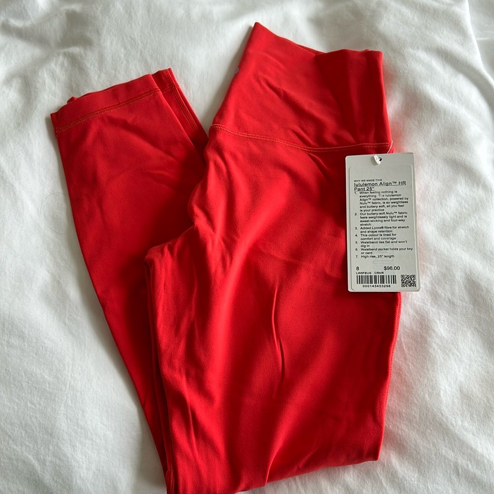 Lululemon Align HR 25”, Size 8, Never Been Worn